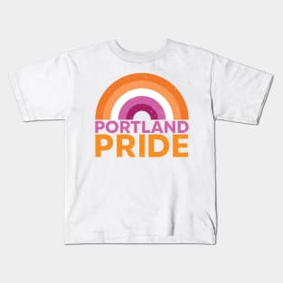 Portland Oregon Pride Festival - Lesbian Rainbow - Vintage Kids T-Shirt